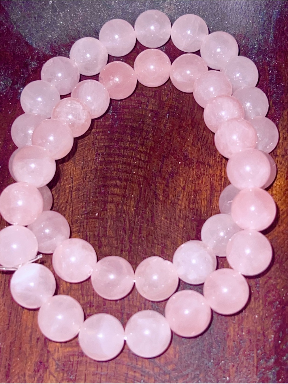 Madagascar Rose Quartz authentic gemstone beaded bracelets